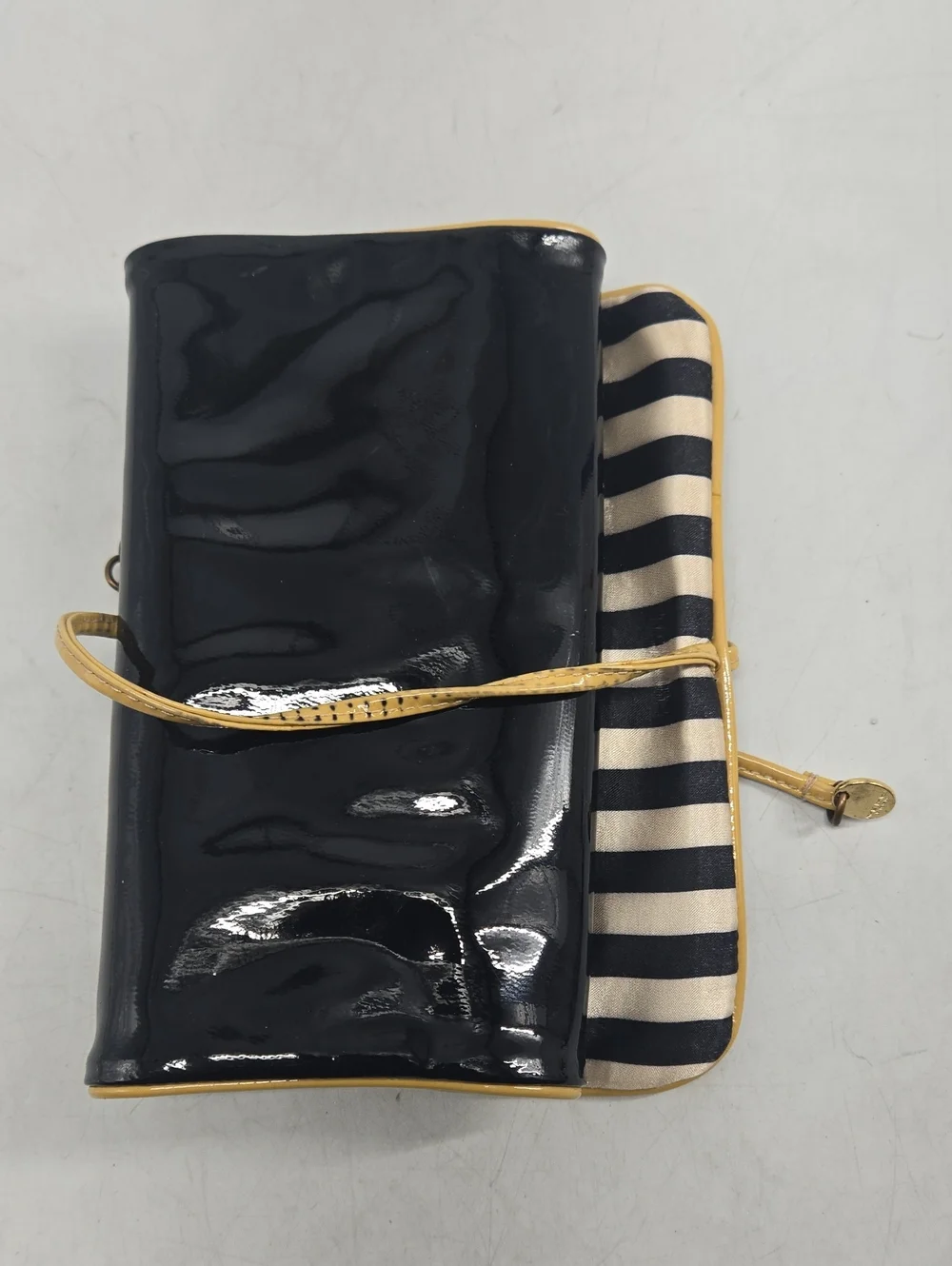 Henri Bendel Black Patent Beauty Bag
